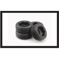 Pipe Plugs – Threaded Sealing Plugs for Hydraulic and Pneumatic Ports – Steel Zinc Plated, SS 316, BSPP/NPT/Metric Taper Threads M6-M48, Flat Head Drive, O-Ring Sealed for Leak Proof Pipe Ends
